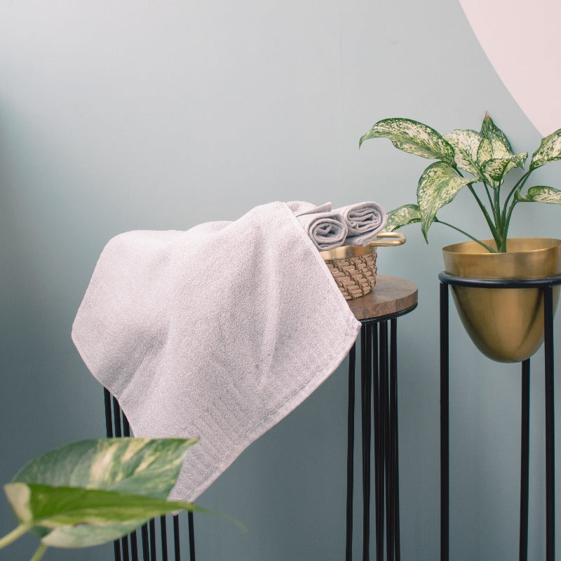Cloud Grey Microfiber Hand Towel Hand Towels ERL   