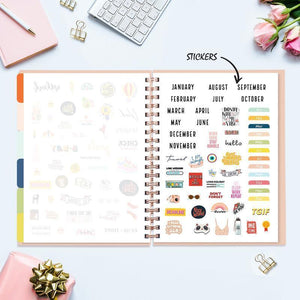 Undated Yearly Planner - Never Apologize For Who You Are Undated Planners June Trading   