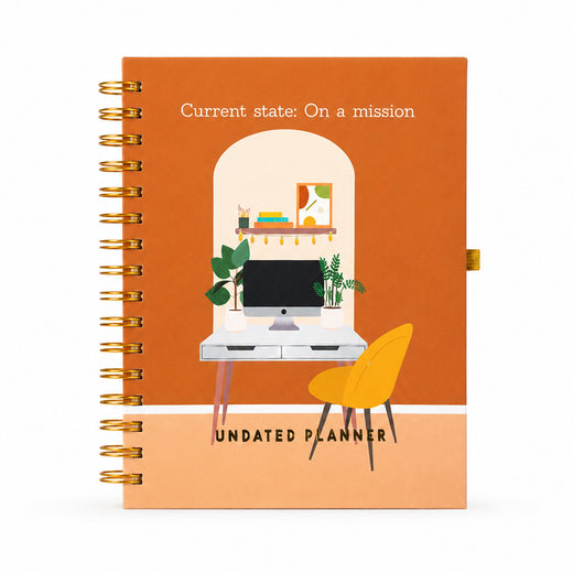 Undated Yearly Planner - Current State: On A Mission + Ultimate Sticker Book
