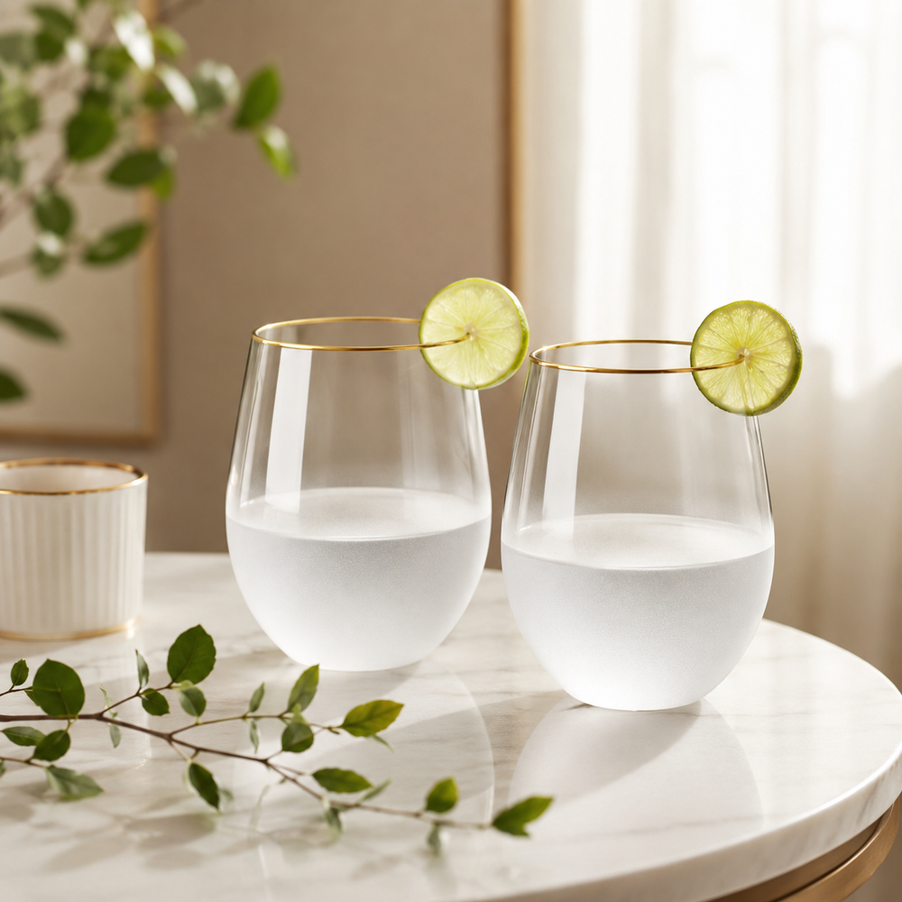 The Mixology Lounge Frosted Glass (Set of 2)