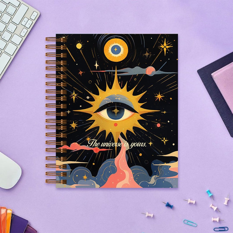 Undated Yearly Planner (2025 Collection) The Universe Is Yours + Ultimate Sticker Book