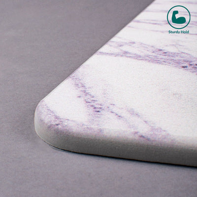 ZenStone Ultra-Absorbent Bath Mat - Marble Grey | Secure Grip | Eco-Friendly