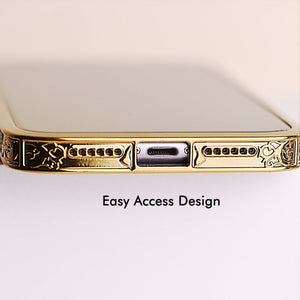 Marble Pattern Rose Gold Edge iPhone 13 Case iPhone 13 June Trading   