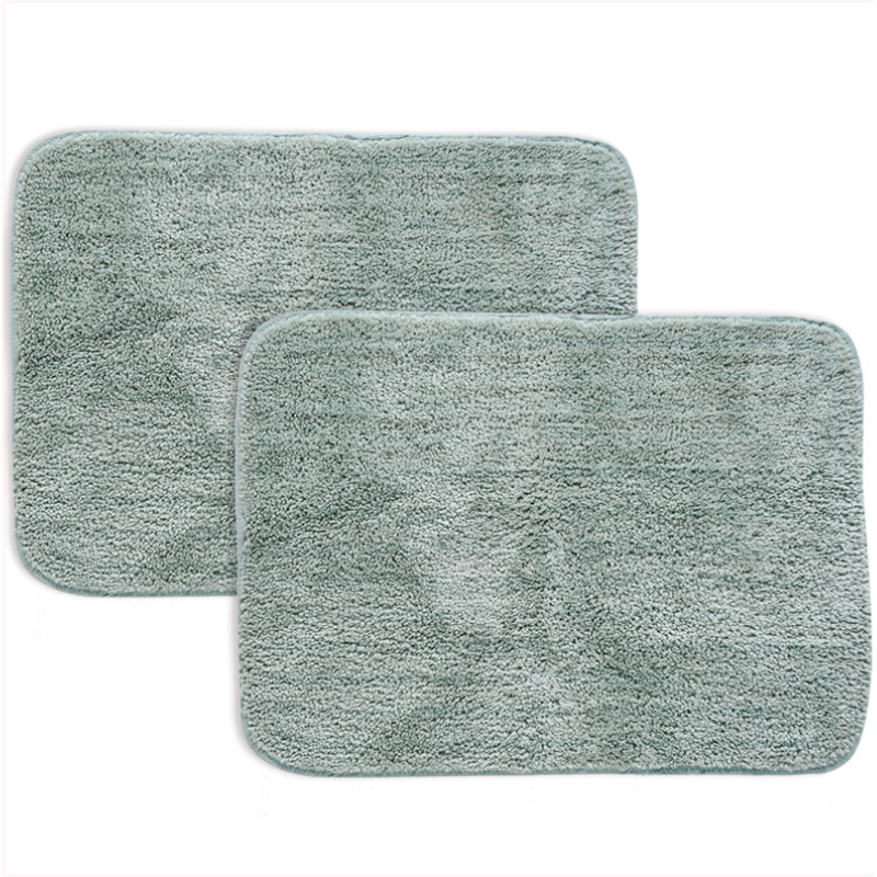Sashaa World Pack Of 2 Micro Fiber Bathmat Mint Green Color