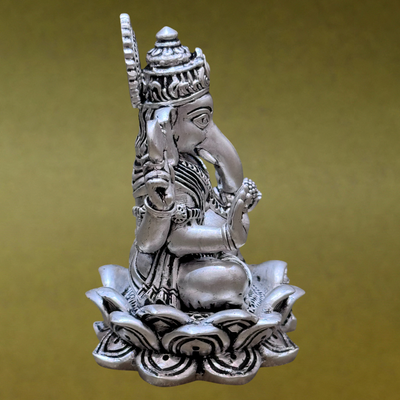 Handcrafted Silver-Plated Ganesha Idol – Symbol Of Divine Grace