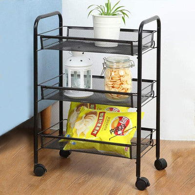 3-Tier Mesh Trolley Organizer