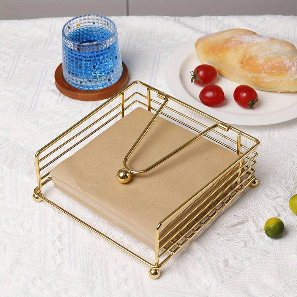Gold Grid Tissue Stand