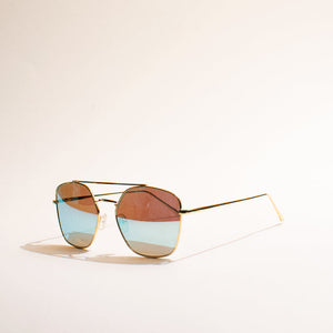 That's Snatched Gold Frame Aqua Sunglass Eyewear ERL   