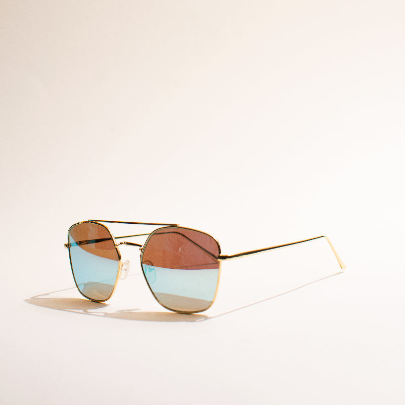 That's Snatched Gold Frame Aqua Sunglass Eyewear ERL   