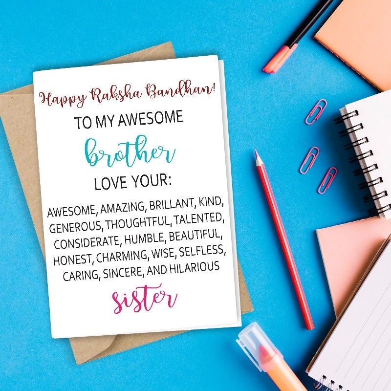 To My Awesome Brother - Greeting Card Greeting Card June Trading   
