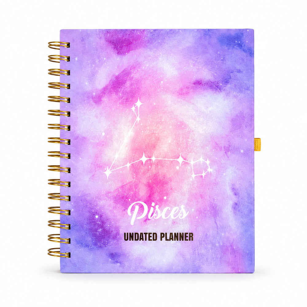 Pisces — Undated Planner + Ultimate Sticker Book