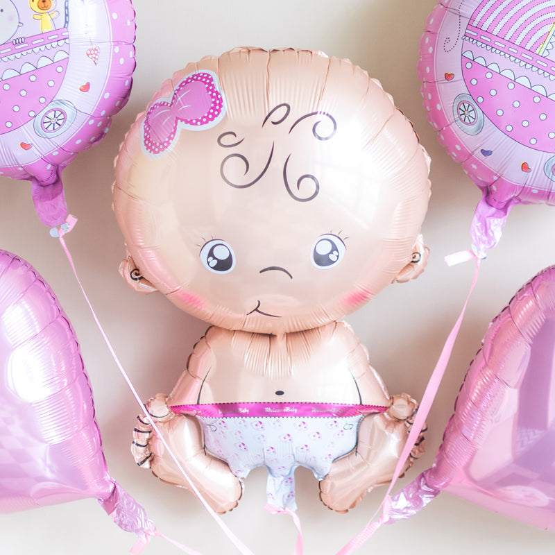 Cute Baby Girl Balloon (Set) Balloon June Trading   