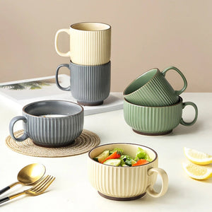 Seraphina Ribbed Coffee Mug Coffee Mugs The June Shop   