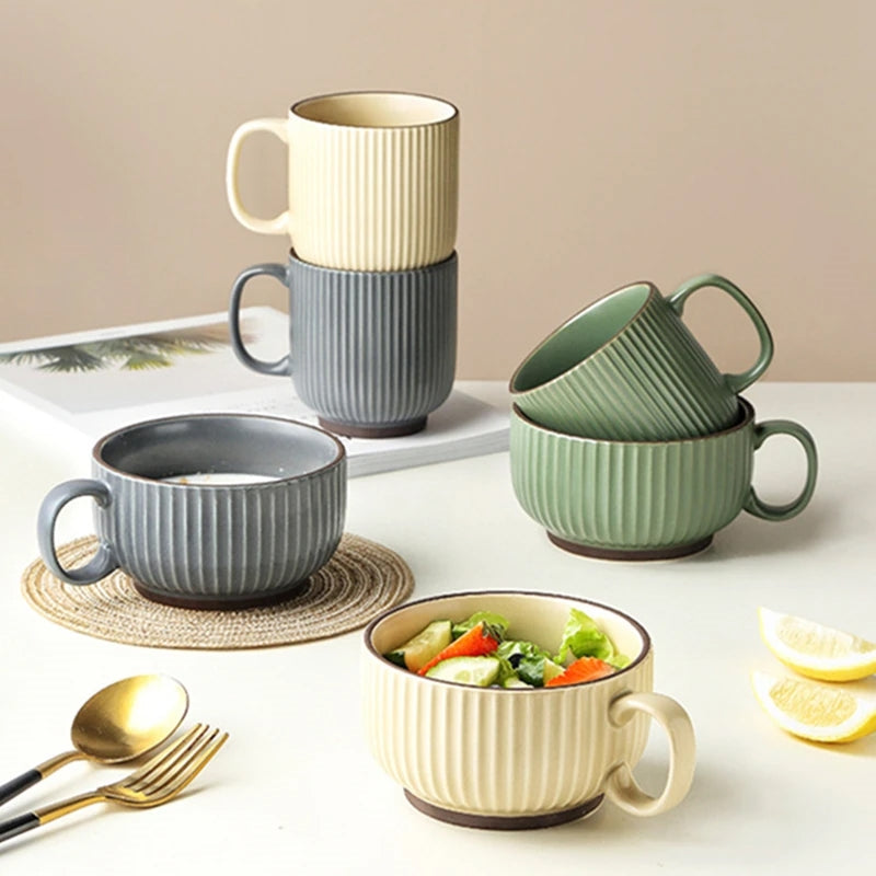 Seraphina Ribbed Coffee Mug Coffee Mugs The June Shop   