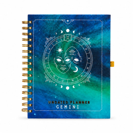 Undated Yearly Planner - Gemini + Ultimate Sticker Book