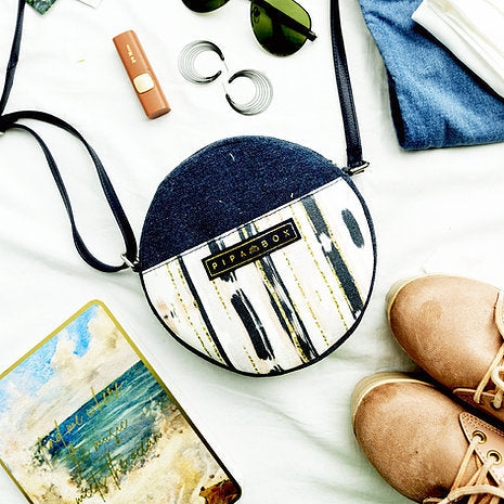 Denim - Canvas Sling Bag Shoulder Bag Pipa Box   