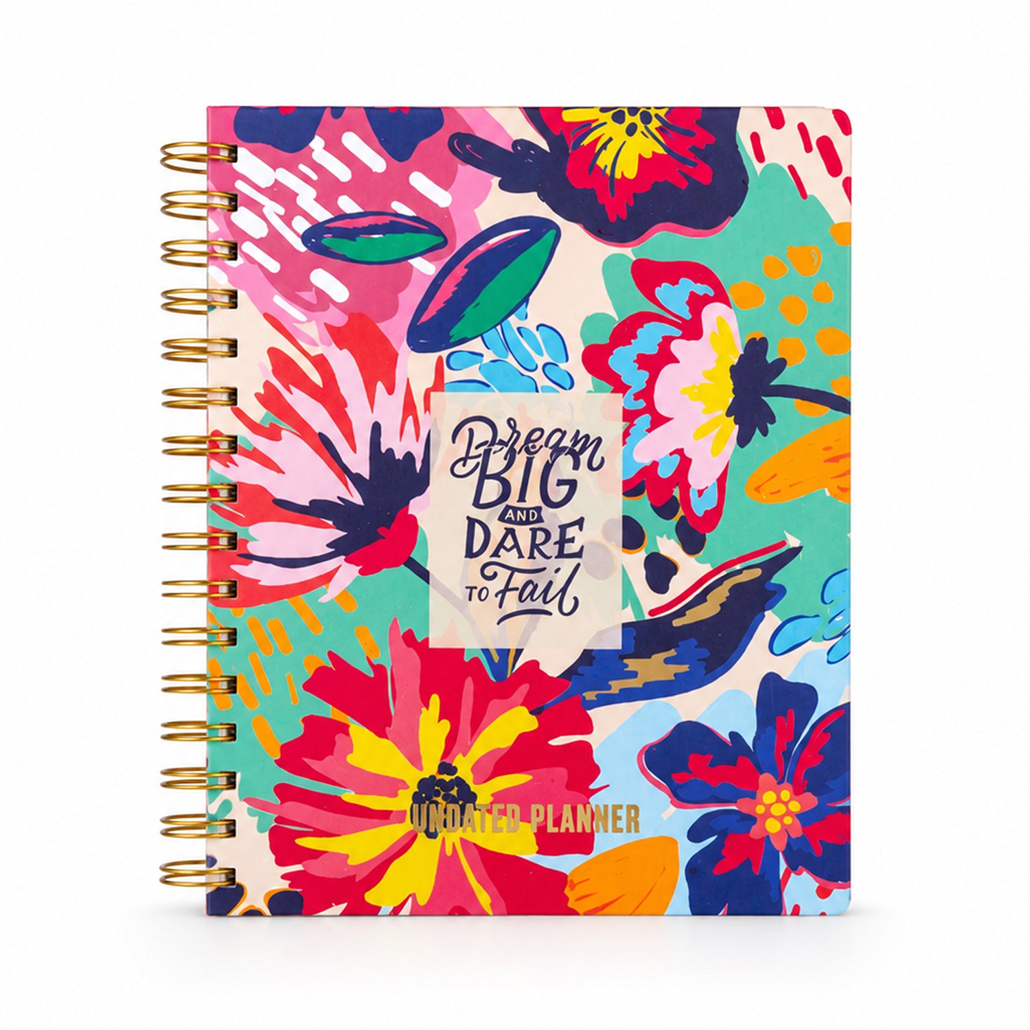 Undated Yearly Planner - Dream Big, Dare to Fail + Ultimate Sticker Book