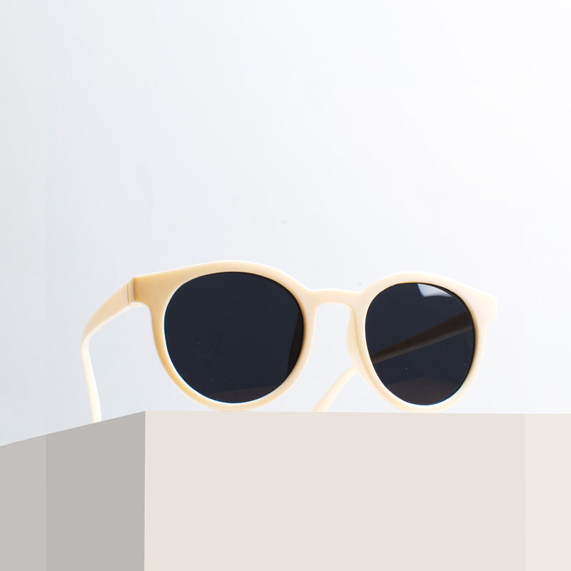 Ivory Playful Orbit Round Kids' Sunglasses