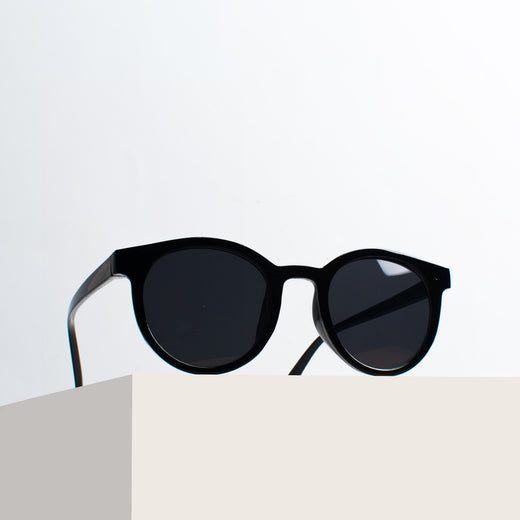 Jade Black Playful Orbit Round Kids' Sunglasses