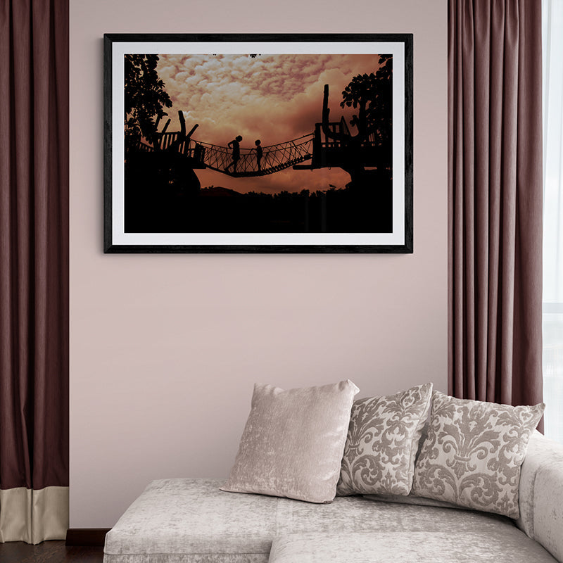 Children On The Rope Bridge - Photo Frame Photo Frames Lumoarte   