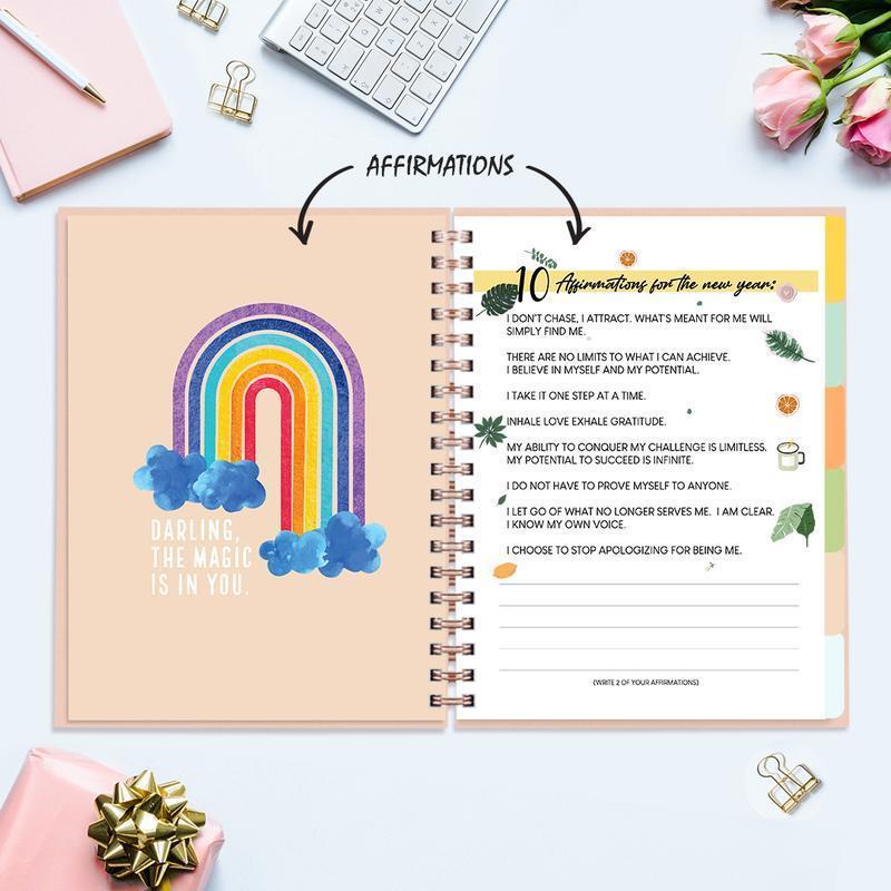 Undated Yearly Planner - Never Apologize For Who You Are Undated Planners June Trading   