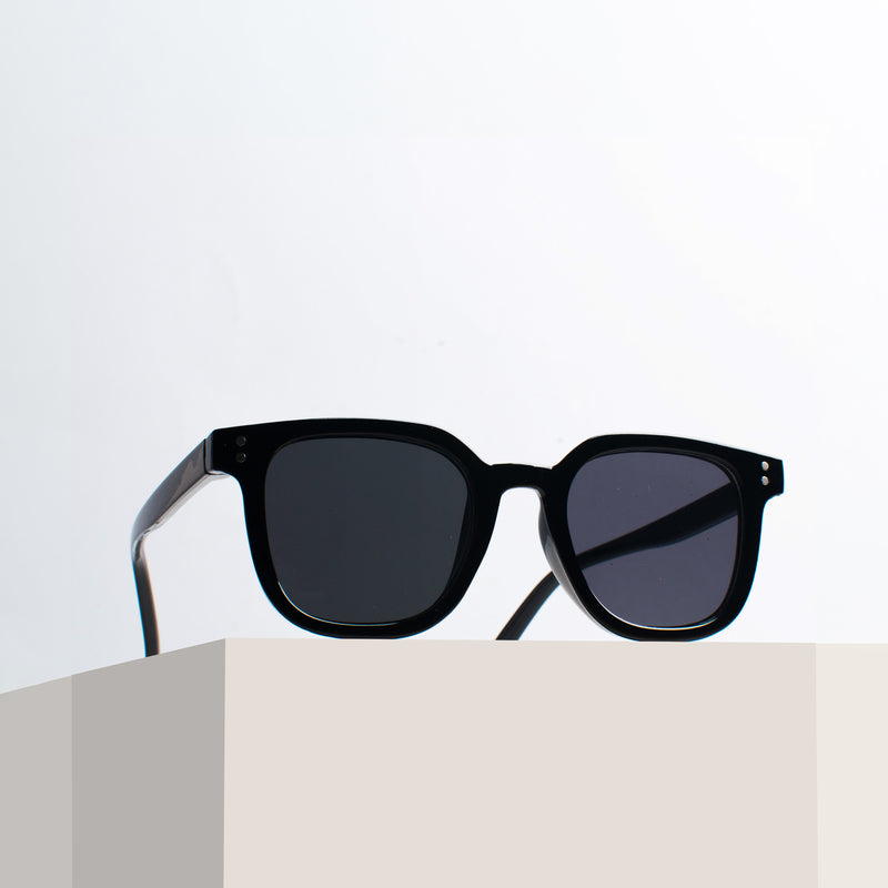 Black Shimmer Shield Kids' Sunglasses