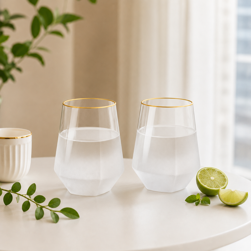 The Sipper's Whisper Frosted Glass (Set of 2)