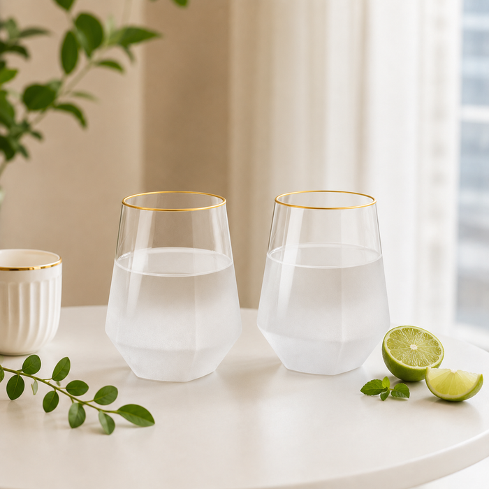 The Sipper's Whisper Frosted Glass (Set Of 2)