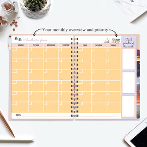 Undated Yearly Planner - Gemini (2023 Collection) + Ultimate Sticker Book Undated Planners June Trading   