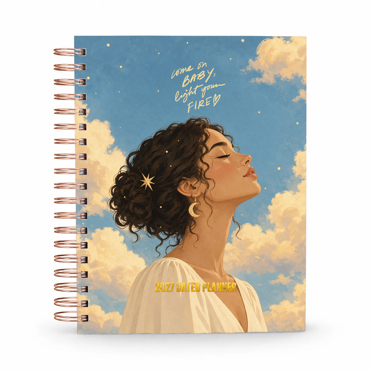 Come On Baby Light Your Fire 2027 dated planner cover