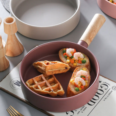 Baking Dish with Wooden Handle Serving Bowls June Trading   