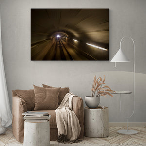 Underground Tunnel - Canvas Canvas Painting Lumoarte   