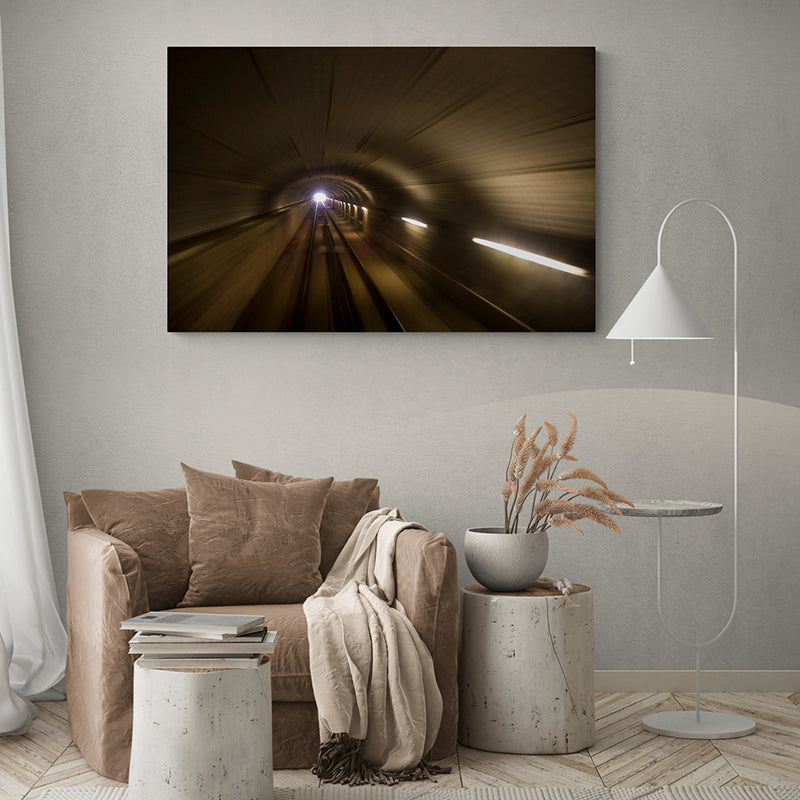 Underground Tunnel - Canvas Canvas Painting Lumoarte   