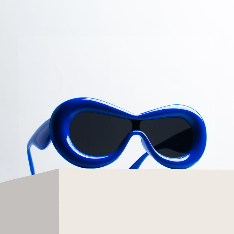 Azure Blue Groovy Glare Kids' Sunglasses