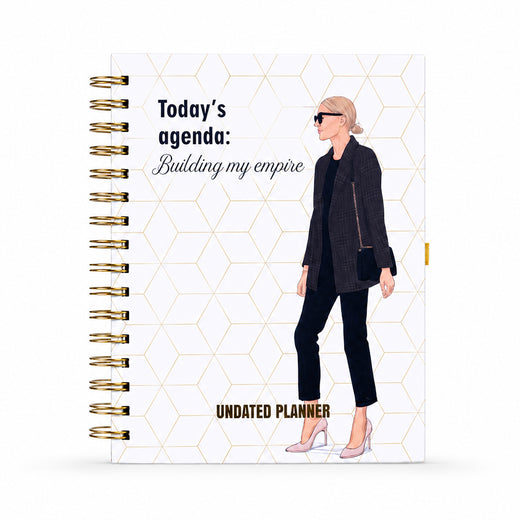 Undated Yearly Planner - Building My Empire + Ultimate Sticker Book