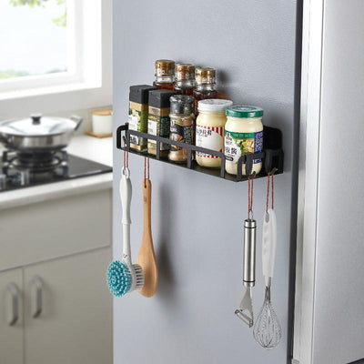 Magnetic Storage Shelf With Hooks