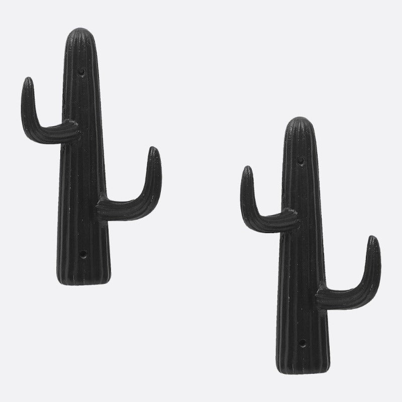 Cacti Key Holder/Wall Shelf - Set of 2 Key Holders Brick Brown   