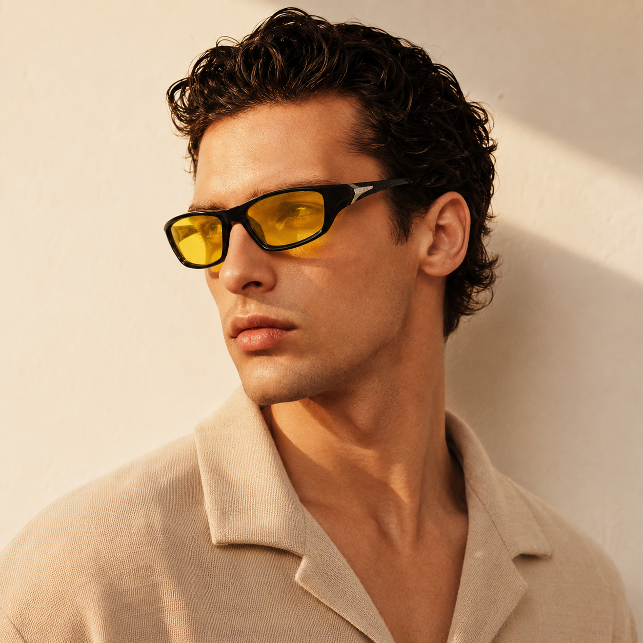 Live To Play Butter Yellow Sunglass