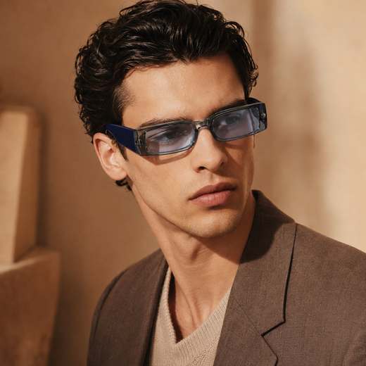Slay With Me Rectangle Purple Sunglasses