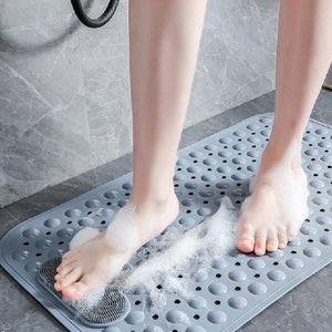 Tea Green Nonslip Foot Massager & Exfoliator Shower Mat Shower Mats June Trading   