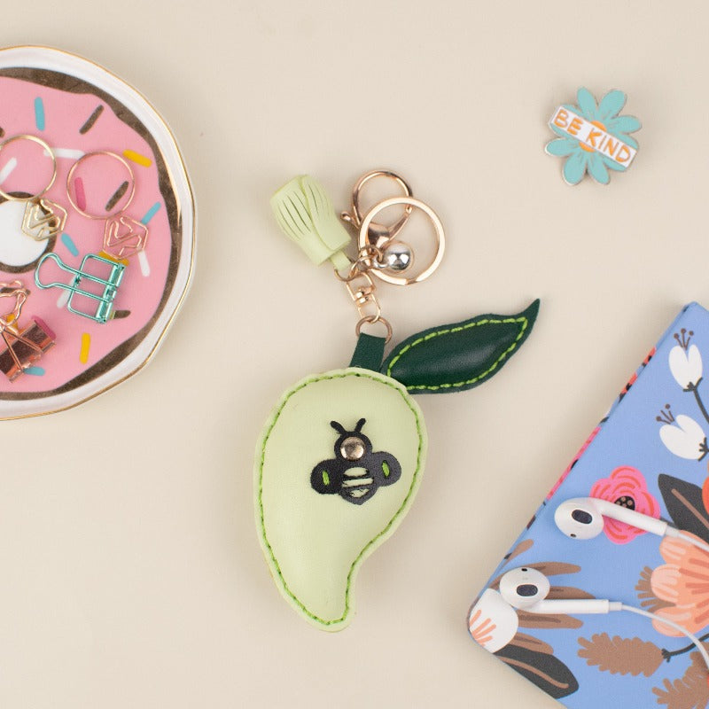 Bee On A Fruit Keychain