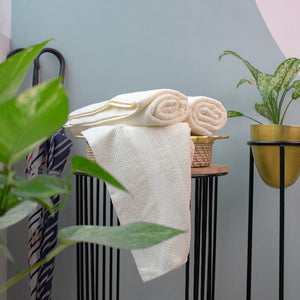 Buttermilk Yellow Microfiber Towel Hand Towels ERL   