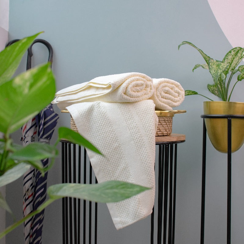 Buttermilk Yellow Microfiber Towel Hand Towels ERL   