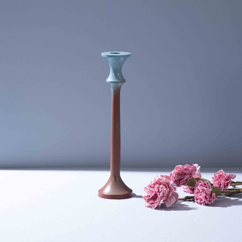 Aqua Drift Ombre Candle Stand (Set Of 2)