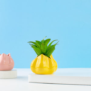 Tulip Flower Vase Vases June Trading Yellow  