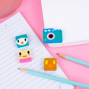 Camera Shape Eraser (6 + 1) Eraser June Trading   