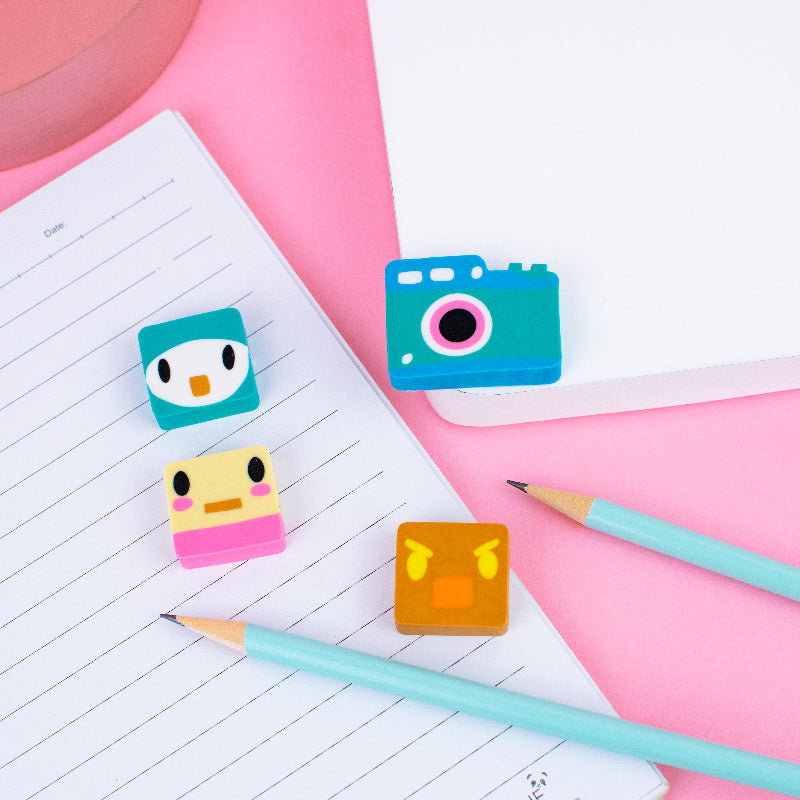 Camera Shape Eraser (6 + 1) Eraser June Trading   