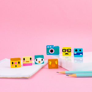 Camera Shape Eraser (6 + 1) Eraser June Trading   