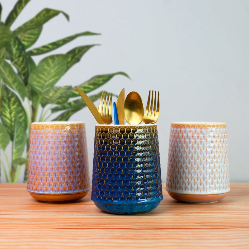 Honeycomb Pattern Cutlery Stand Cutlery Stand June Trading   