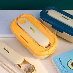 Pop Hue Lunch Box With Cutlery Set Lunch Boxes June Trading Corn Yellow  